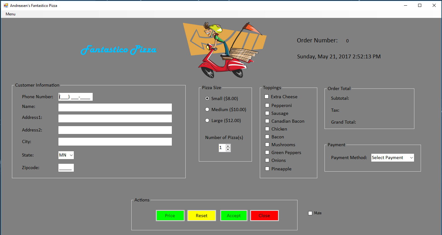 CSharp Pizza Project