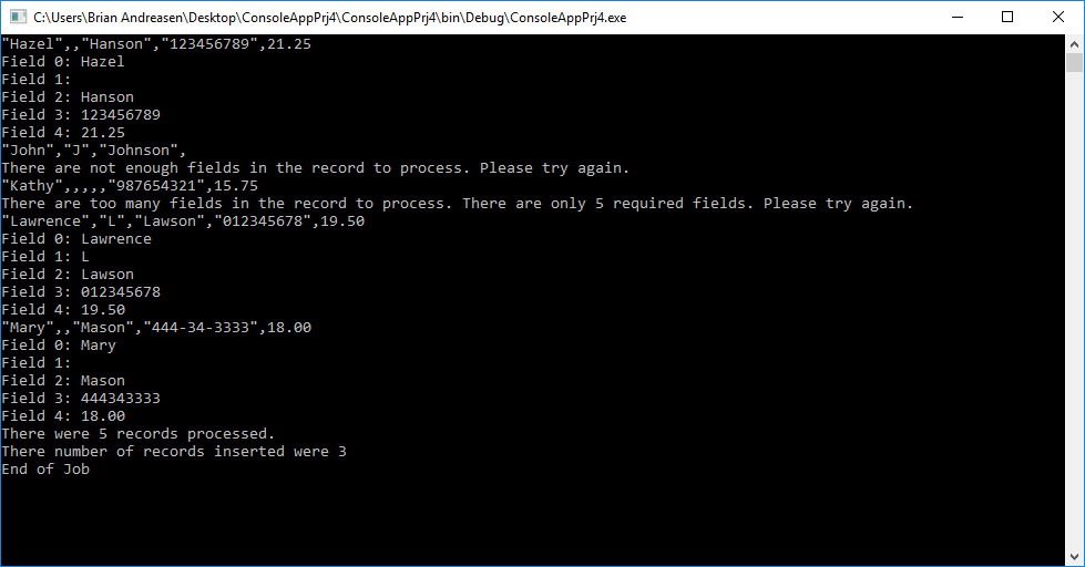 Csharp Console Application